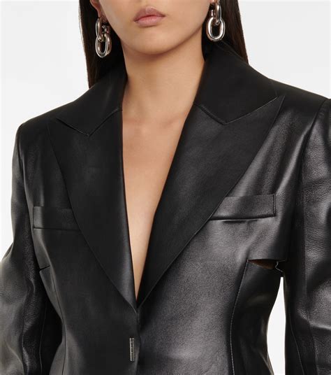 GIVENCHY Cutout leather blazer 